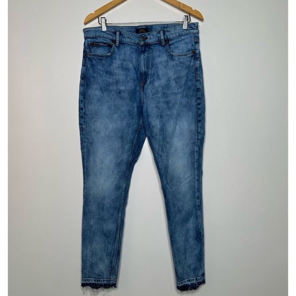 Polo Ralph Lauren Women’s Tompkins Skinny High-Rise Raw Hem Ankle Jeans 32 - Picture 2 of 10